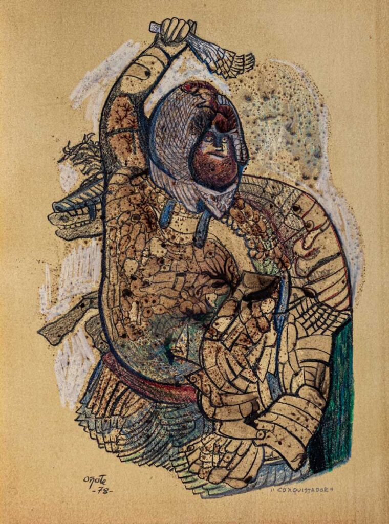 "Conquistador", año 1978, medidas 40 cm. x 39 cm.