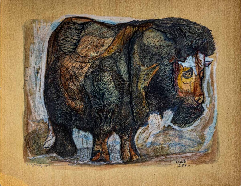 “Mitológico” año 1977, medidas 36 cm. x 46 cm.