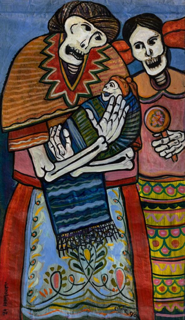 "La hermanita", 1998, acrílico sobre papel Kraft, 1 m. x 60 cm.