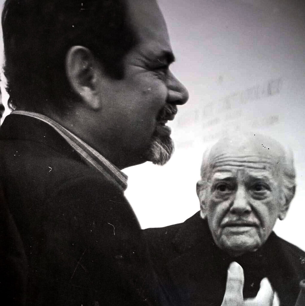 El maestro Oñate con el maestro Zalce